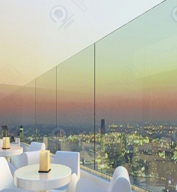 U Channel Glass Railing view 4