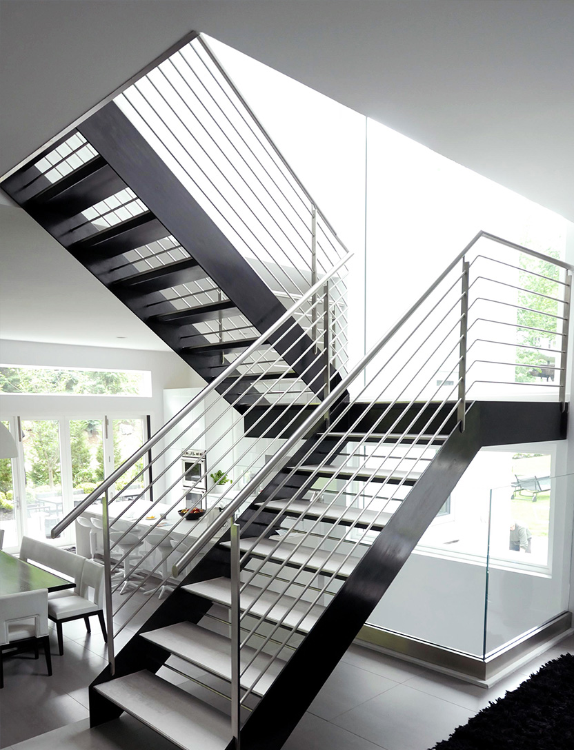 Outdoor Carbon Steel Staircase view 3