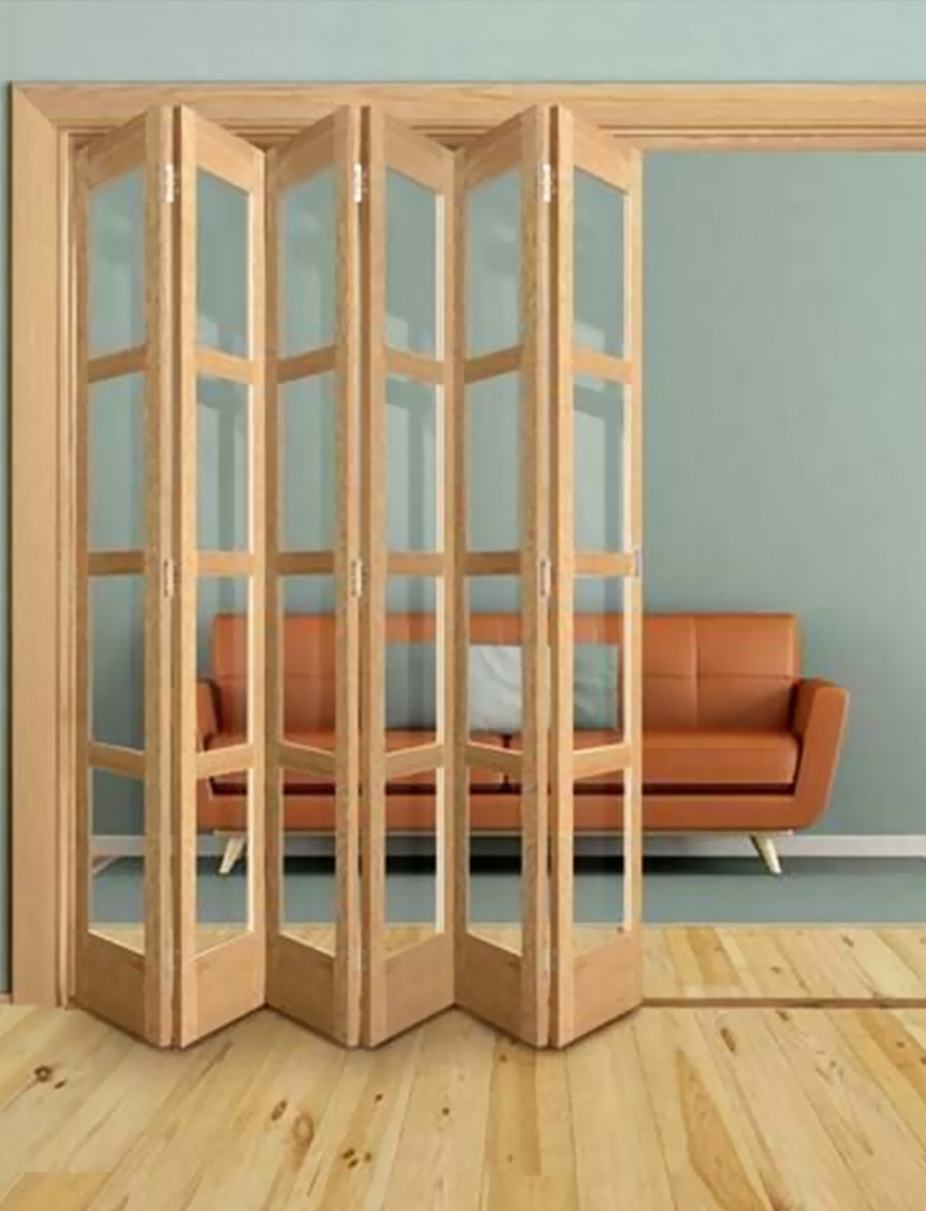 Interior Bi-folding Door Clear Glass view 3