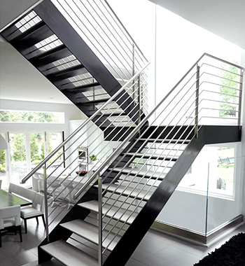 Outdoor Carbon Steel Staircase view 4