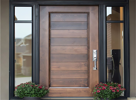 Solid Wood Door With Glass