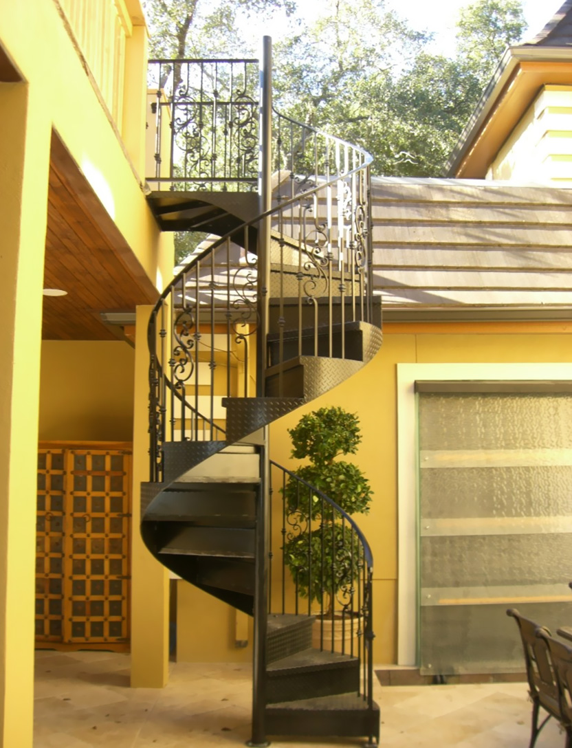 Outdoor Carbon Steel Staircase view 3