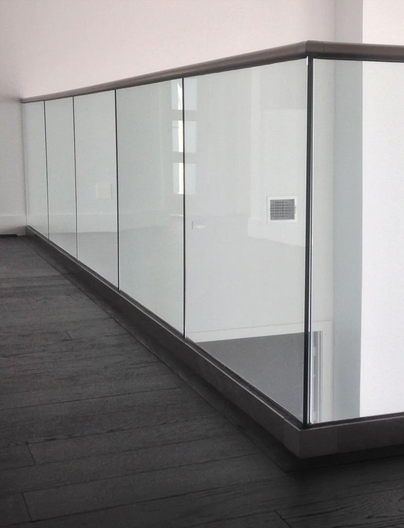U Channel Glass Railing view 3