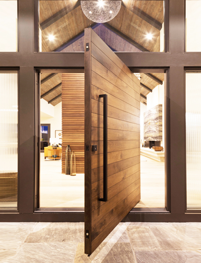 Solid Wood Pivot Entry Door view 3