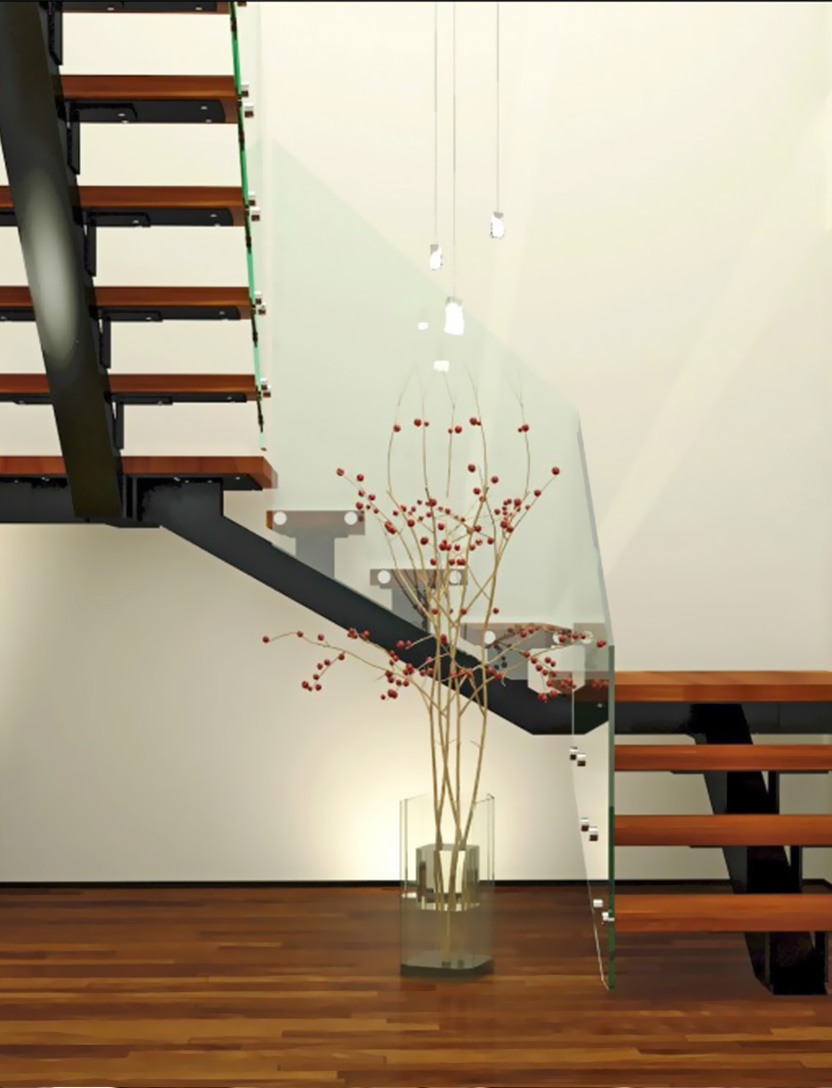 Central Beam Staircase view 3