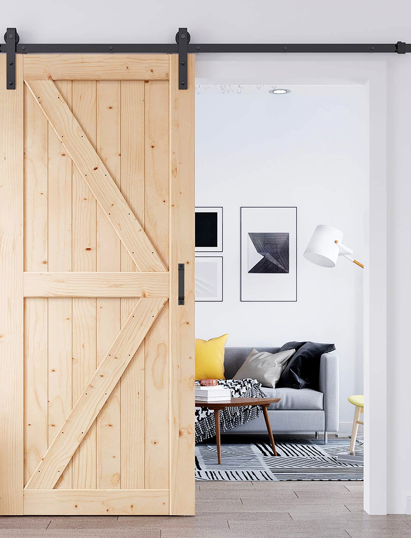 Barn Door Black Hardware view 3
