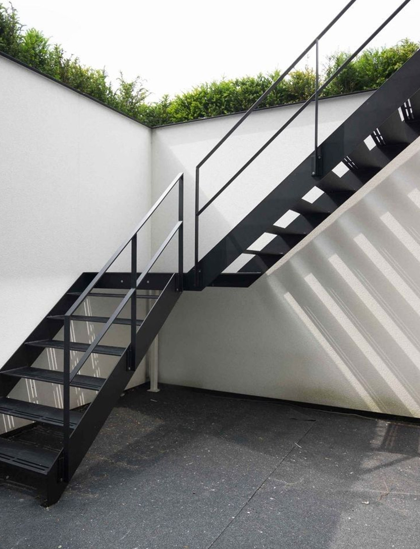 Outdoor Carbon Steel Staircase view 3