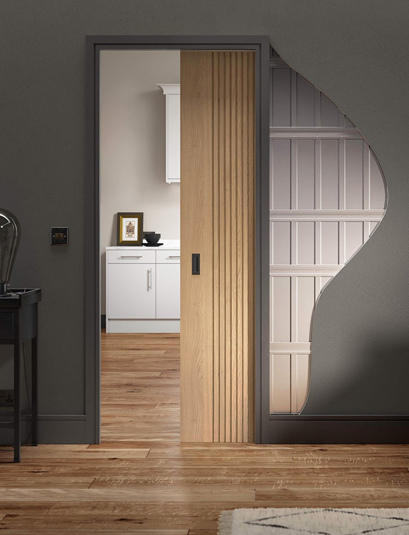 Pocket Door With Grill view 3