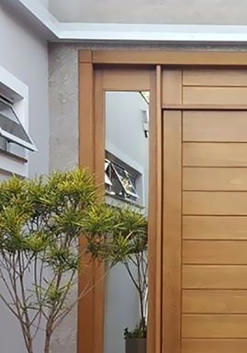 Vintage Solid Wood Door Framing Sunlit Serenity