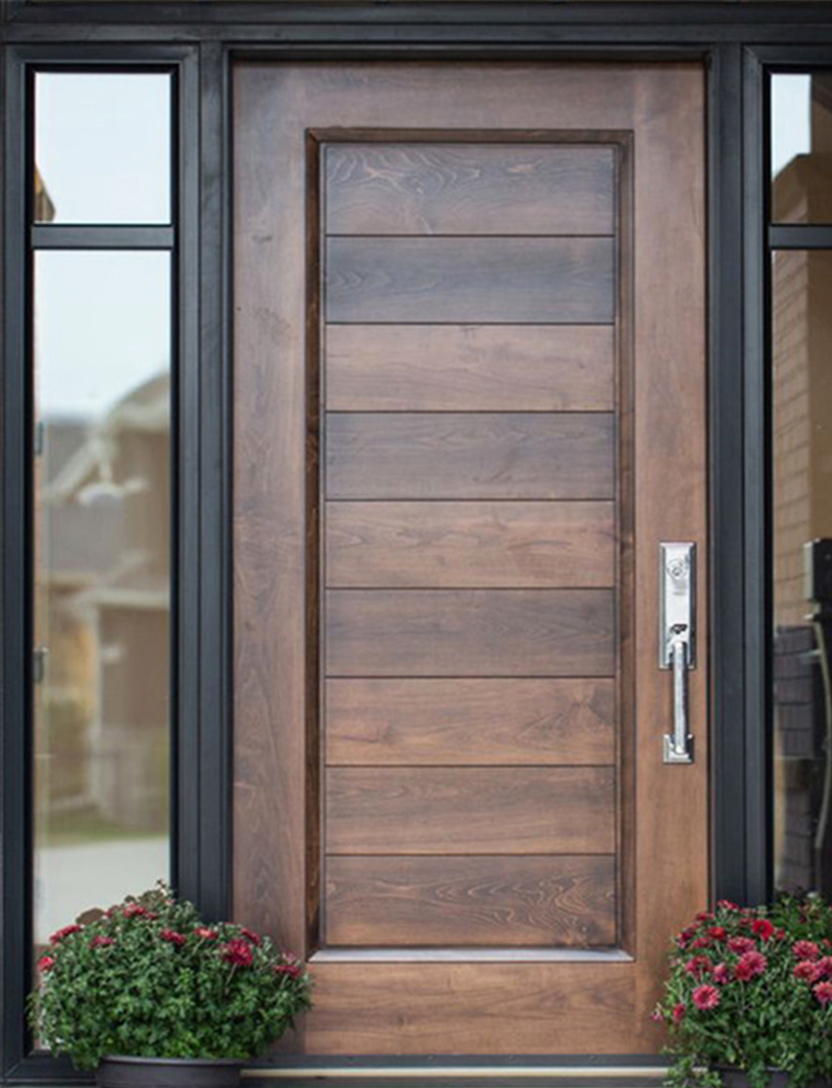 Solid Wood Door With Side Glass view 3