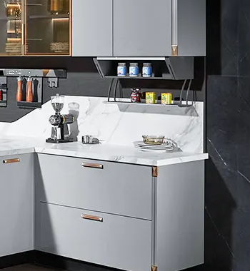 Lacquer Finish Kitchen Cabinet view 4