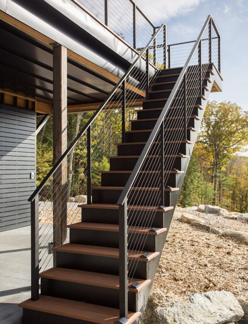 Outdoor Carbon Steel Staircase view 3