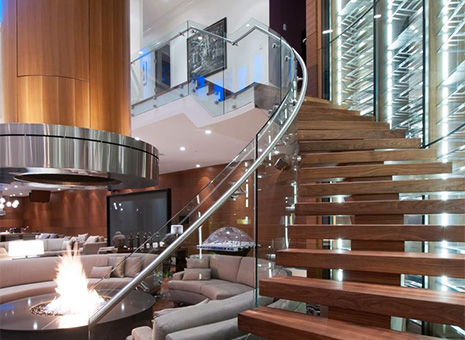 Curved Staircase view 2