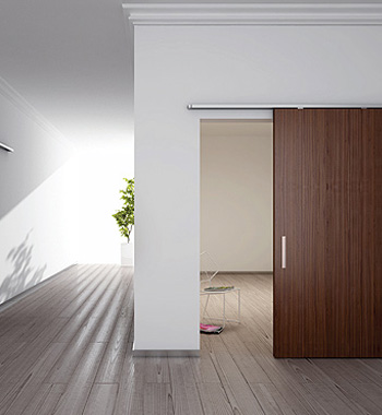 Interior Sliding Door Walnut Color view 4