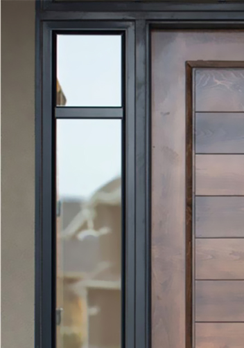 Solid Wood Door With Side Glass