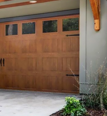Solid Wood Garage Door view 4