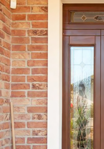 Solid Wood Door With Golden Lock
