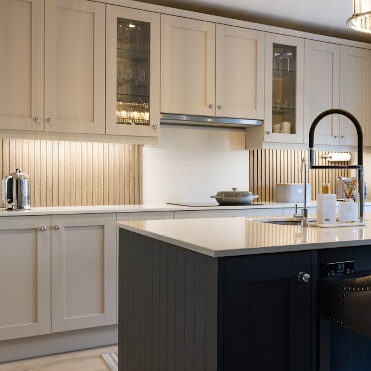 Sage green shaker kitchen in Highlands